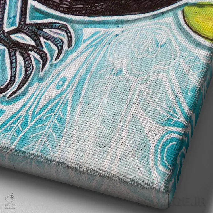 تابلو دکوراتیو گلابی شیرین اثر لینت شلی - نمای نزدیک بافت بوم