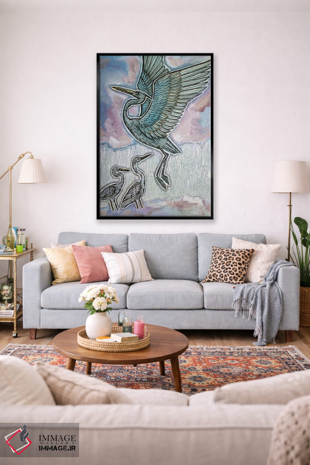 تابلو دکوراتیو به بالا و دوردست اثر لینت شلی - D1B