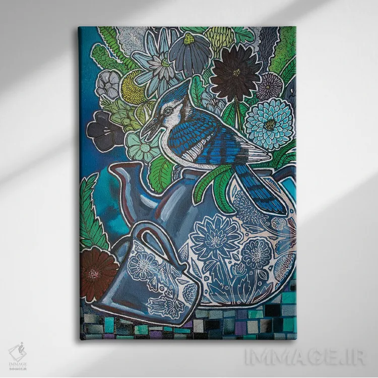 تابلو دکوراتیو چای را بریز اثر لینت شلی - نمای روبهرو روی دیوار