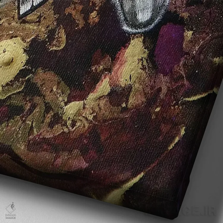 تابلو دکوراتیو پرواز شبانه اثر لینت شلی - نمای نزدیک بافت بوم