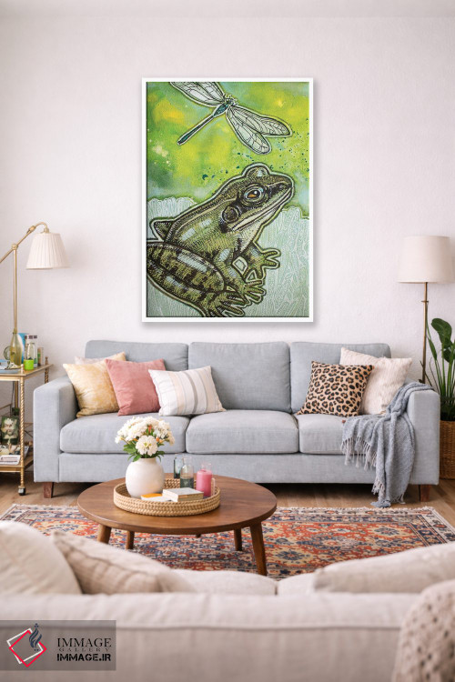 تابلو دکوراتیو کمی سبز اثر لینت شلی - D1W