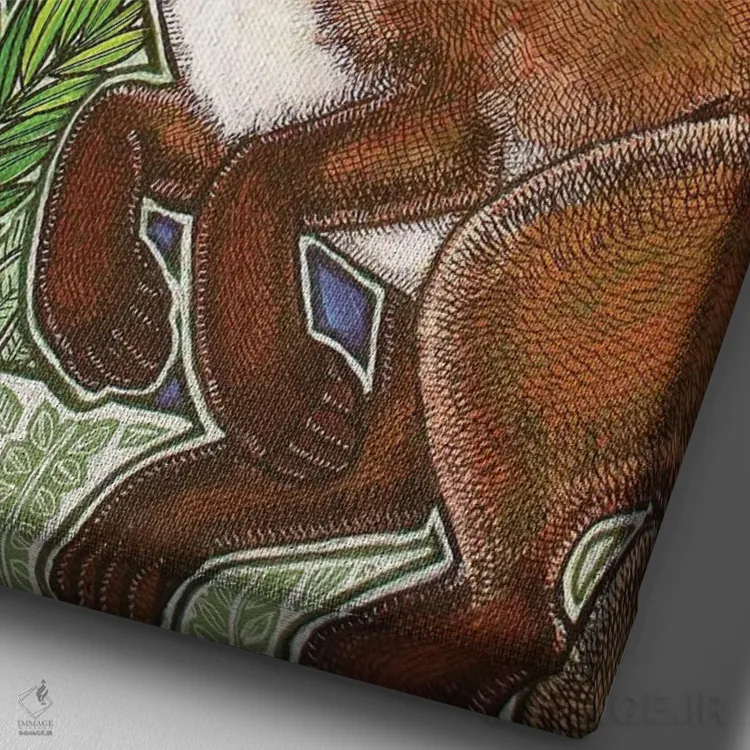 تابلو دکوراتیو شیرین و ترش اثر لینت شلی - نمای نزدیک بافت بوم