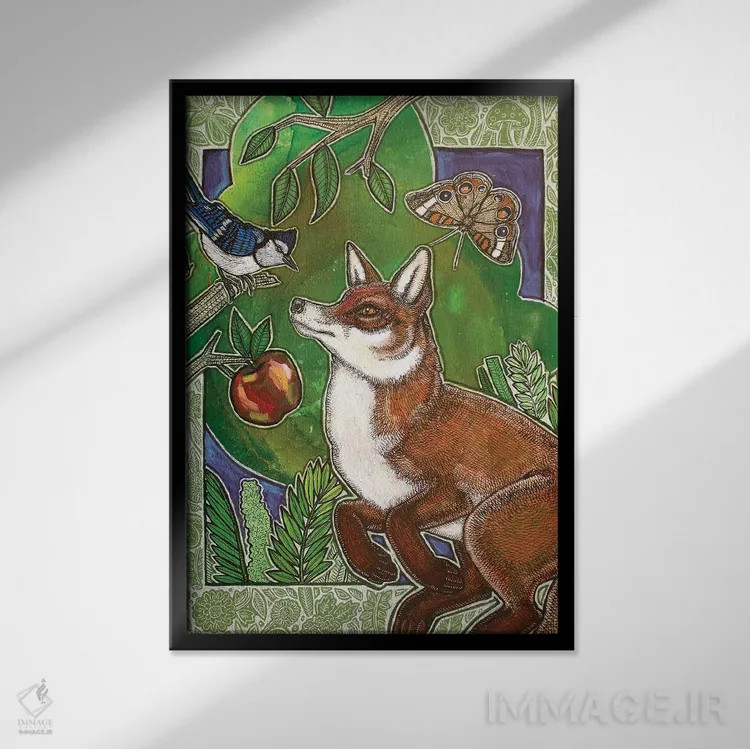 تابلو دکوراتیو شیرین و ترش اثر لینت شلی - نمای قابدار مشکی