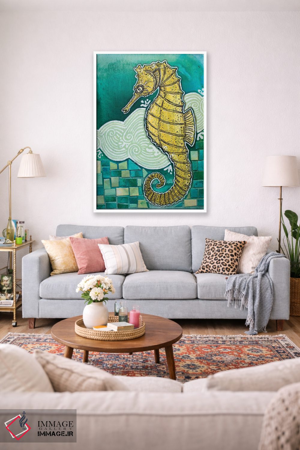 تابلو دکوراتیو اسب دریایی خجالتی اثر لینت شلی - D1W