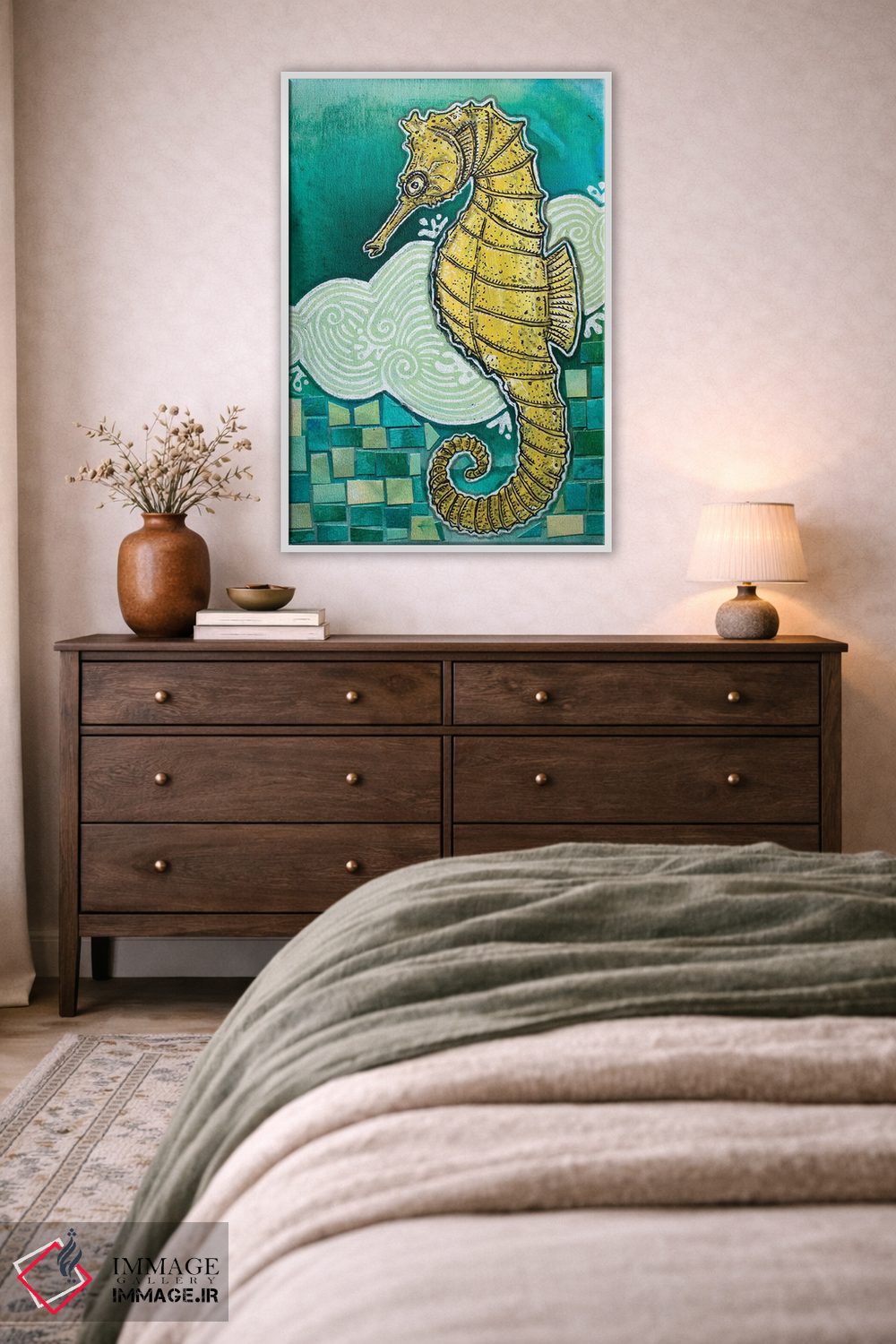 تابلو دکوراتیو اسب دریایی خجالتی اثر لینت شلی - D2W