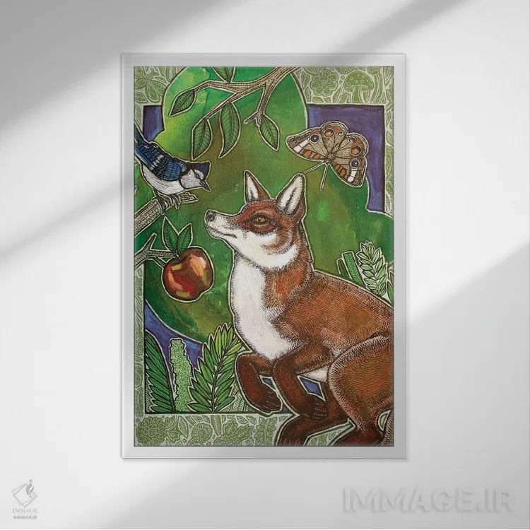 تابلو دکوراتیو شیرین و ترش اثر لینت شلی - نمای قابدار سفید