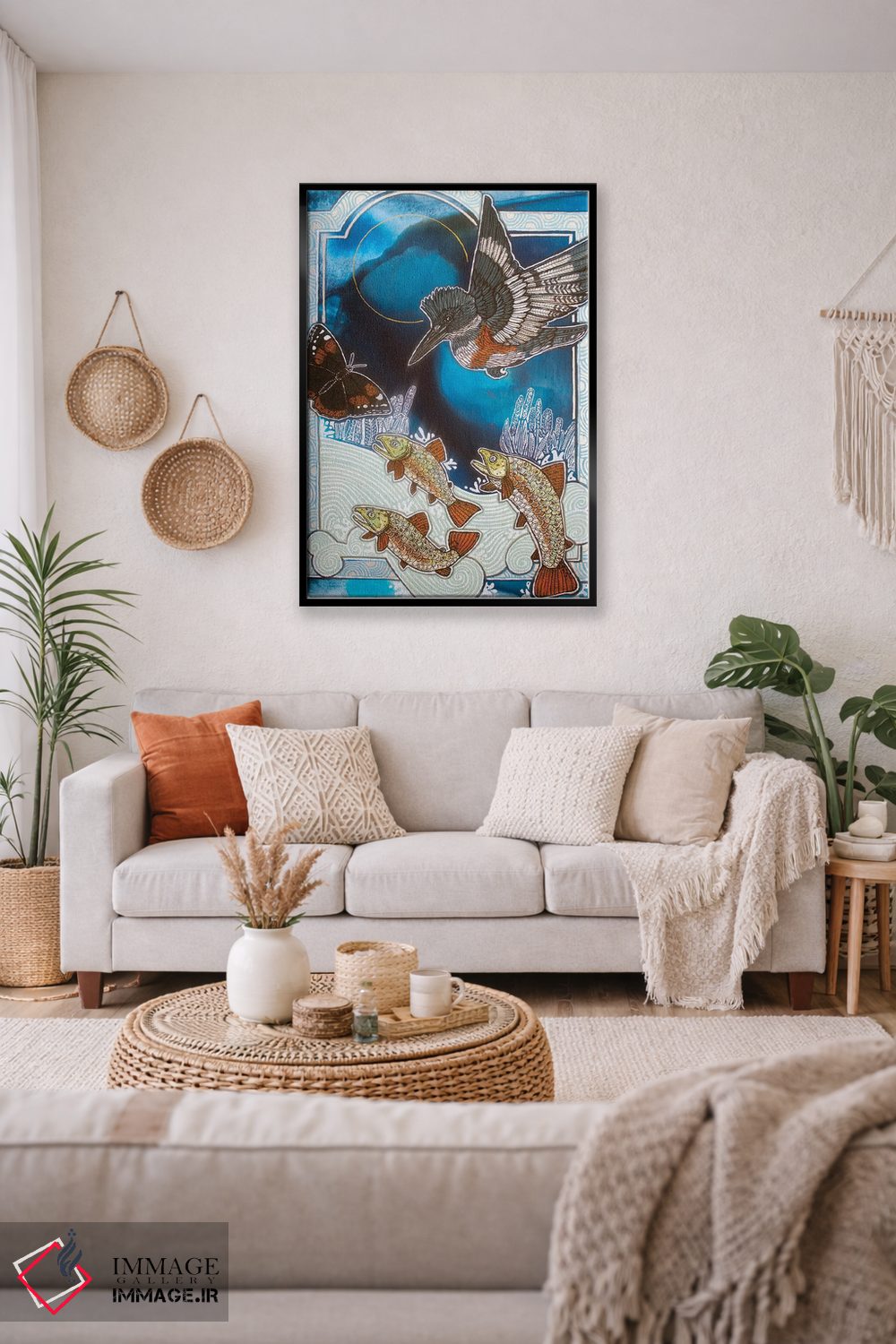 تابلو دکوراتیو بیرون از آبی عمیق اثر لینت شلی - D3B