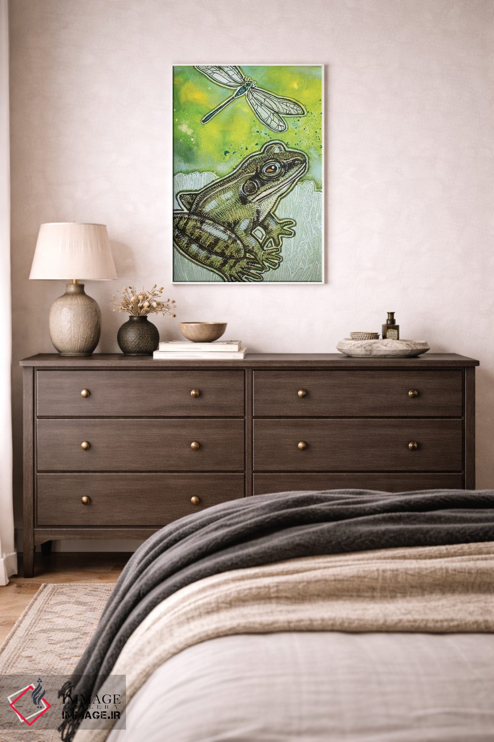 تابلو دکوراتیو کمی سبز اثر لینت شلی - D3W