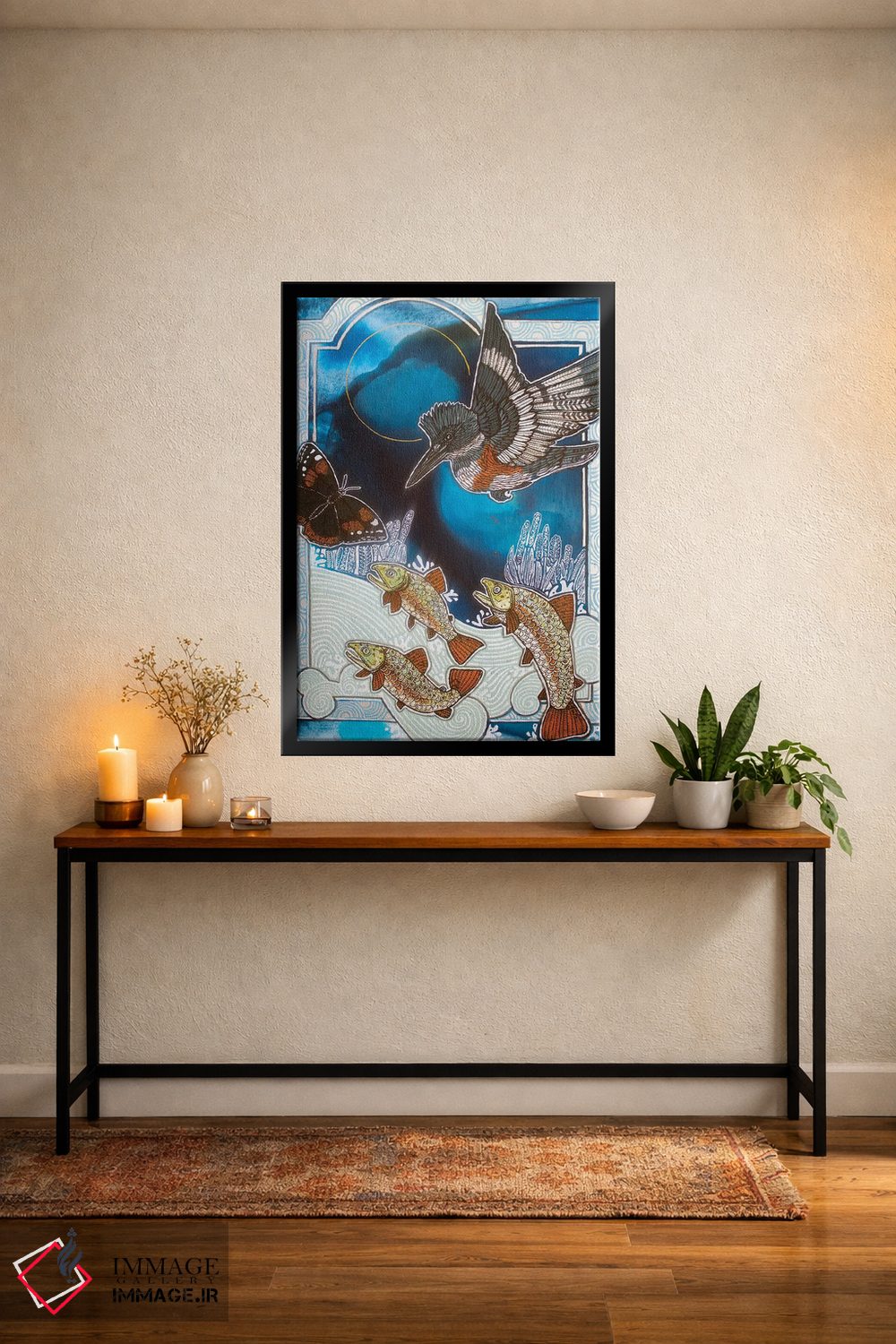 تابلو دکوراتیو بیرون از آبی عمیق اثر لینت شلی - D4B