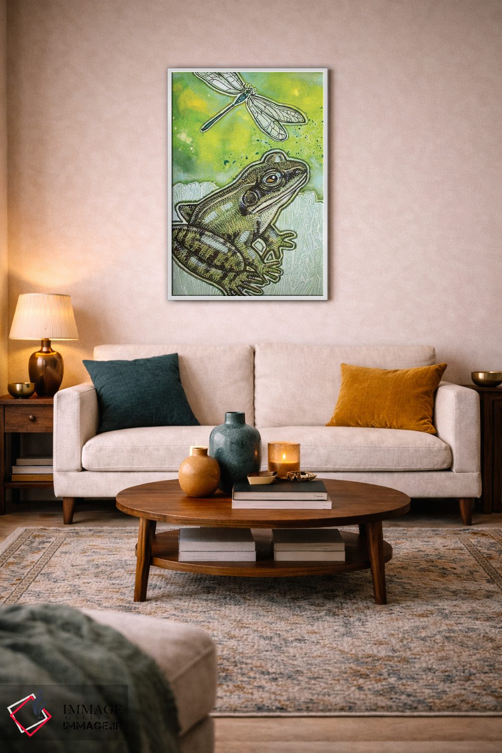 تابلو دکوراتیو کمی سبز اثر لینت شلی - D4W