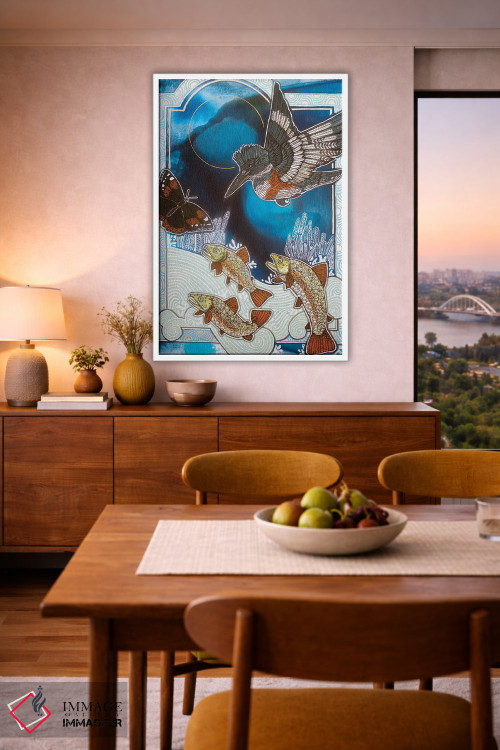 تابلو دکوراتیو بیرون از آبی عمیق اثر لینت شلی - D5W