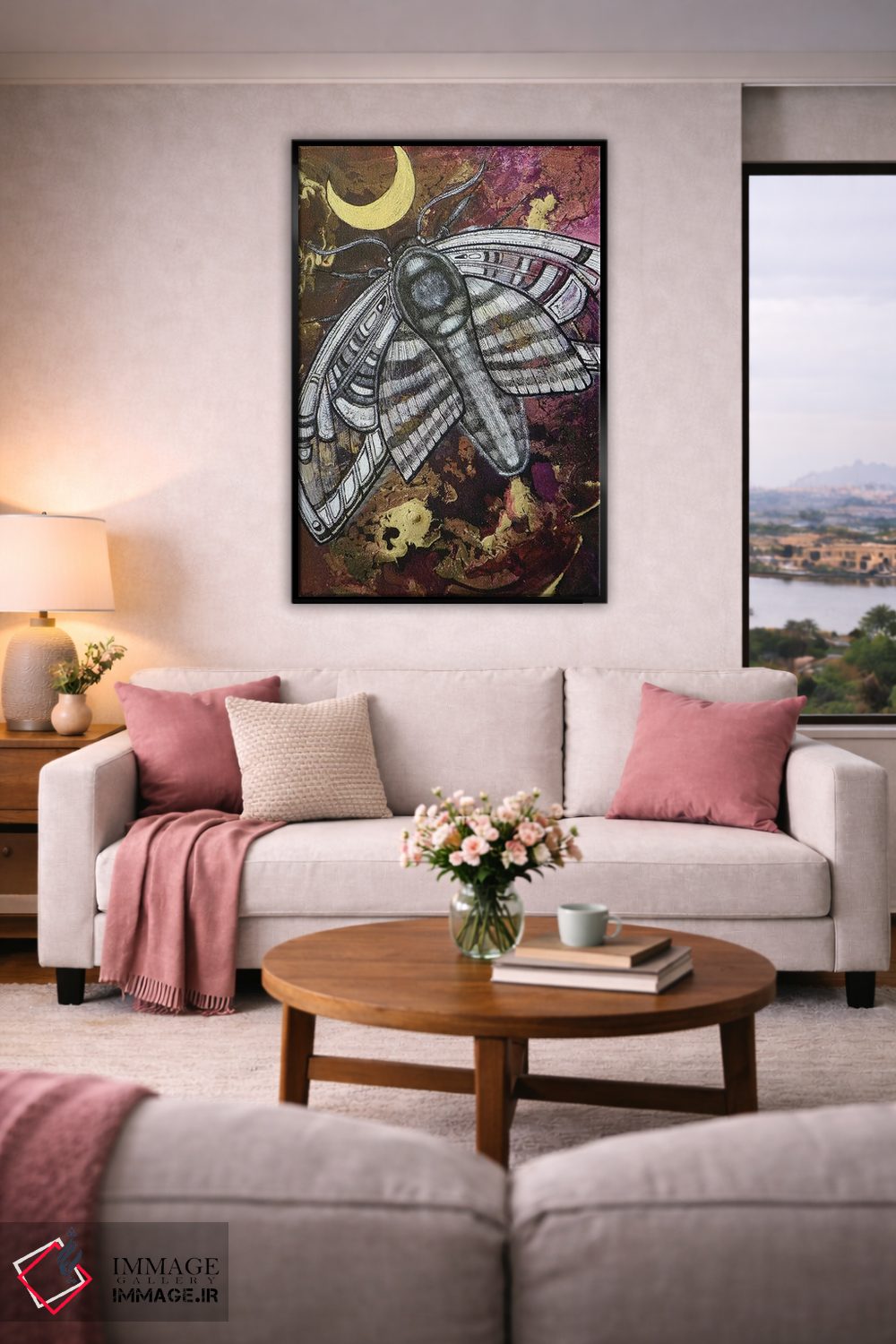 تابلو دکوراتیو پرواز شبانه اثر لینت شلی - D4B