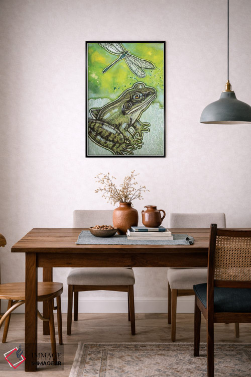 تابلو دکوراتیو کمی سبز اثر لینت شلی - D6B