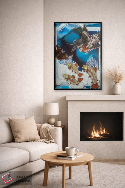 تابلو دکوراتیو بیرون از آبی عمیق اثر لینت شلی - D6B