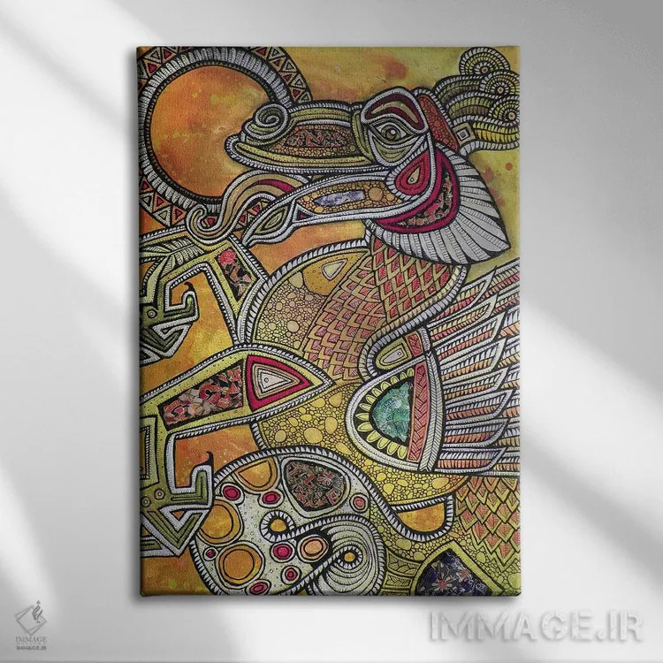 تابلو دکوراتیو خورشیدخوار اثر لینت شلی - نمای روبهرو روی دیوار