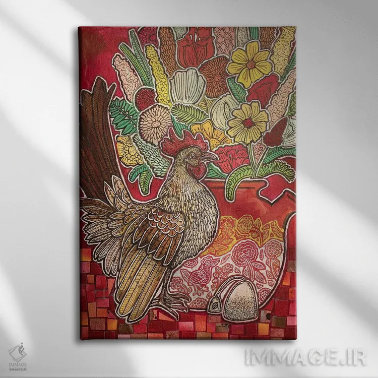 تابلو دکوراتیو چای صبحگاهی اثر لینت شلی - نمای روبهرو روی دیوار