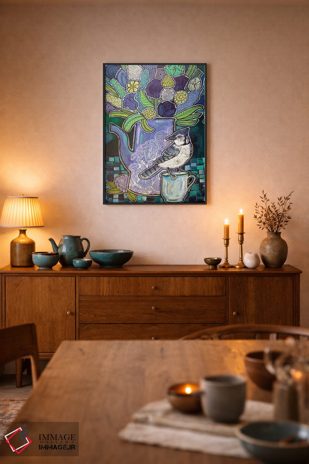 تابلو دکوراتیو قهوه صبحگاهی اثر لینت شلی - D6B