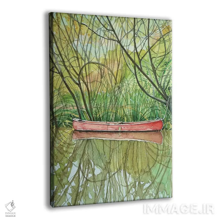 تابلو دکوراتیو قایق سرخ اثر لویزا میلیسنت - نمای پرسپکتیو محصول