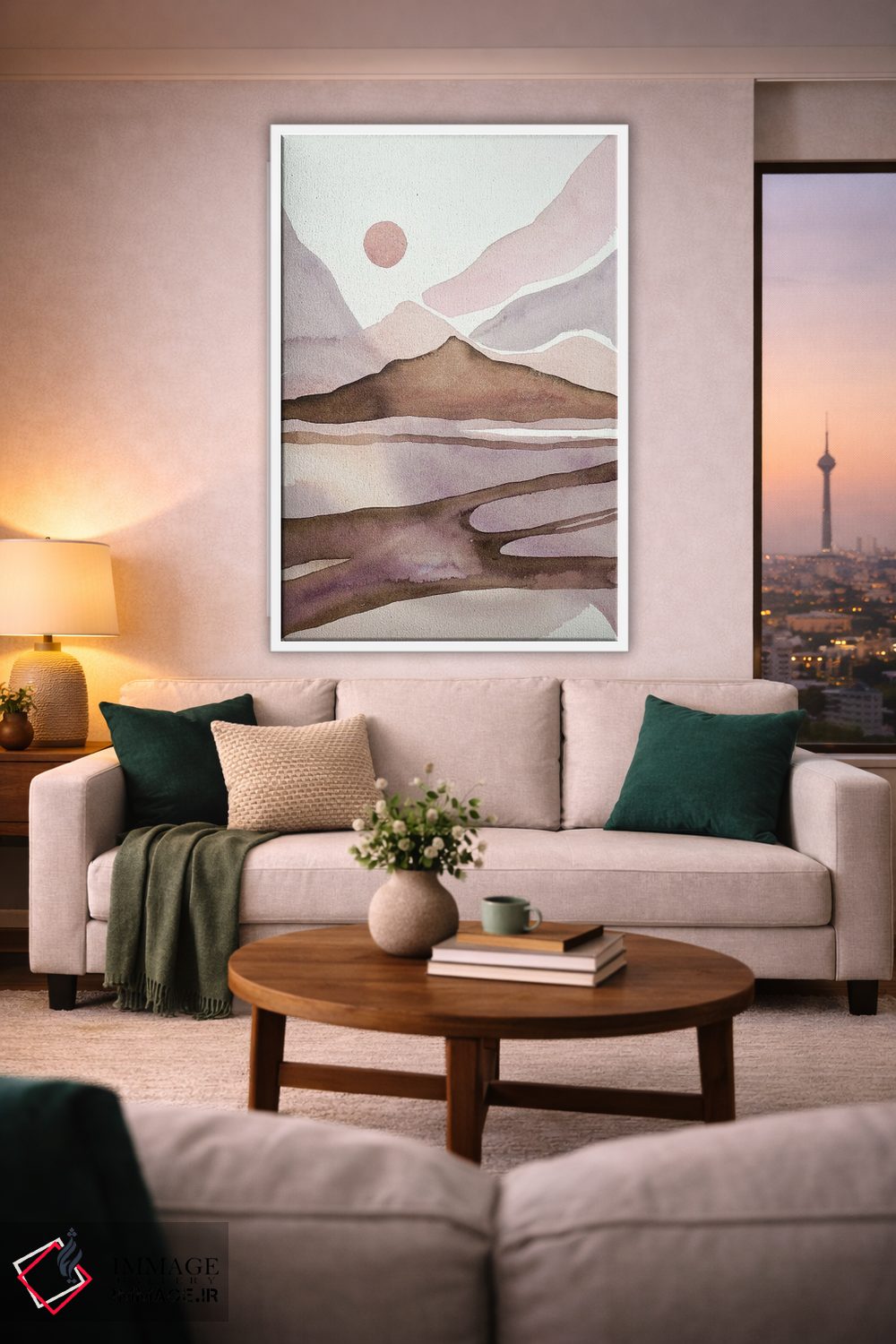 تابلو مینیمال روز داغ کویری اثر لویزا میلیسنت - D1W