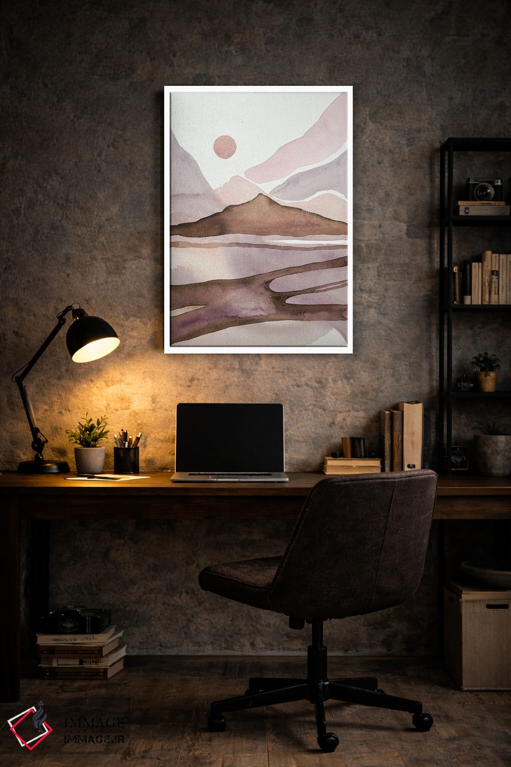 تابلو مینیمال روز داغ کویری اثر لویزا میلیسنت - D6W