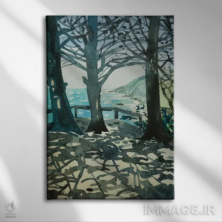 تابلو دکوراتیو نقطه راگد اثر لویزا میلیسنت - نمای روبهرو روی دیوار