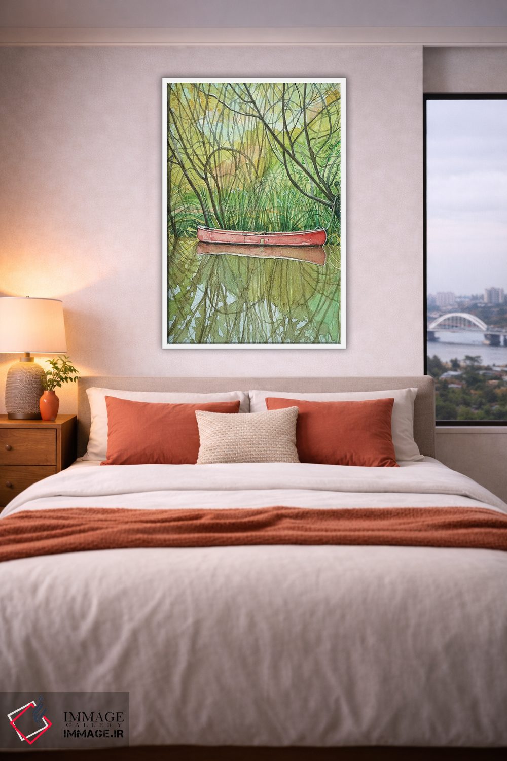 تابلو دکوراتیو قایق سرخ اثر لویزا میلیسنت - D4W