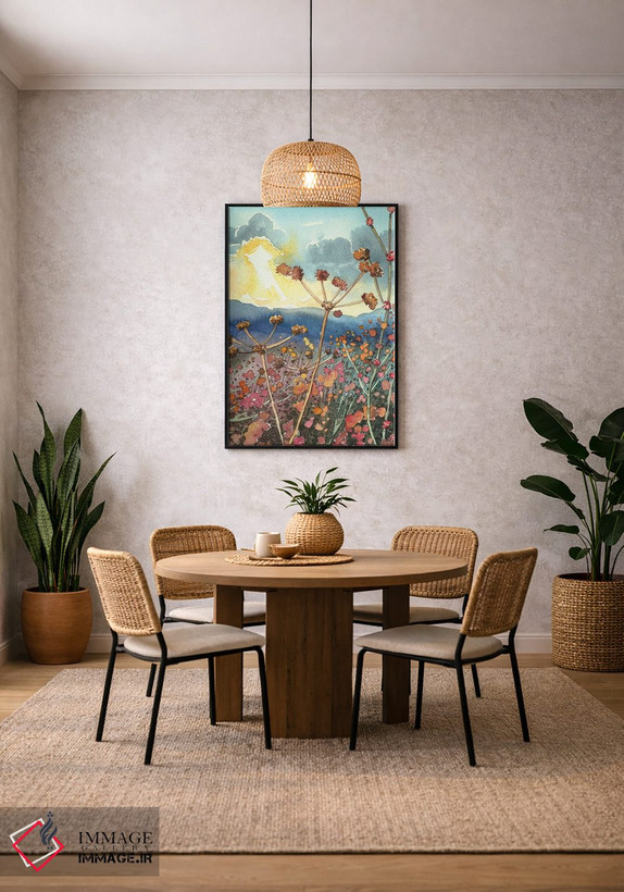 تابلو انتزاعی سرشاخه های بذر زمستانی در دره تونا اثر لویزا میلیسنت - D3B