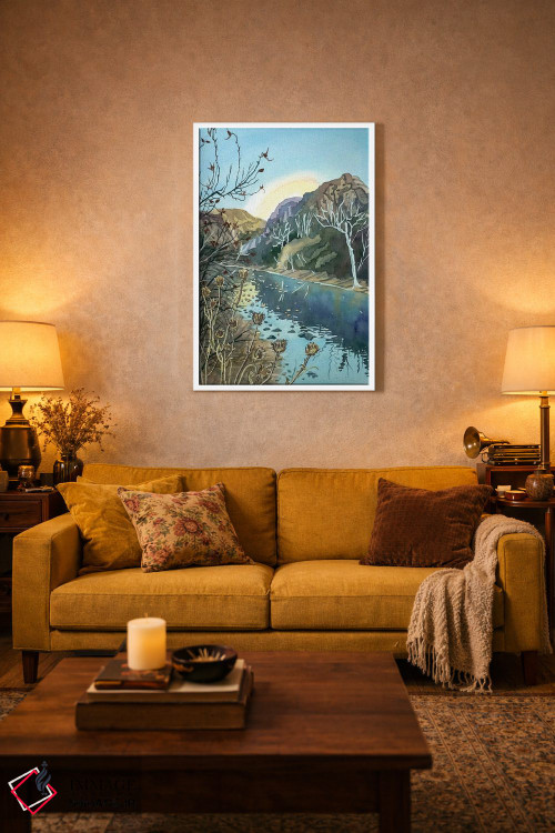 تابلو دکوراتیو عصر زمستانی در دره مالیبو اثر لویزا میلیسنت - D1W