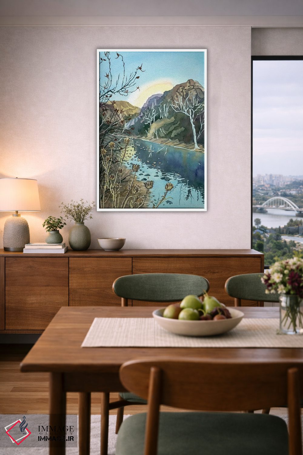 تابلو دکوراتیو عصر زمستانی در دره مالیبو اثر لویزا میلیسنت - D5W