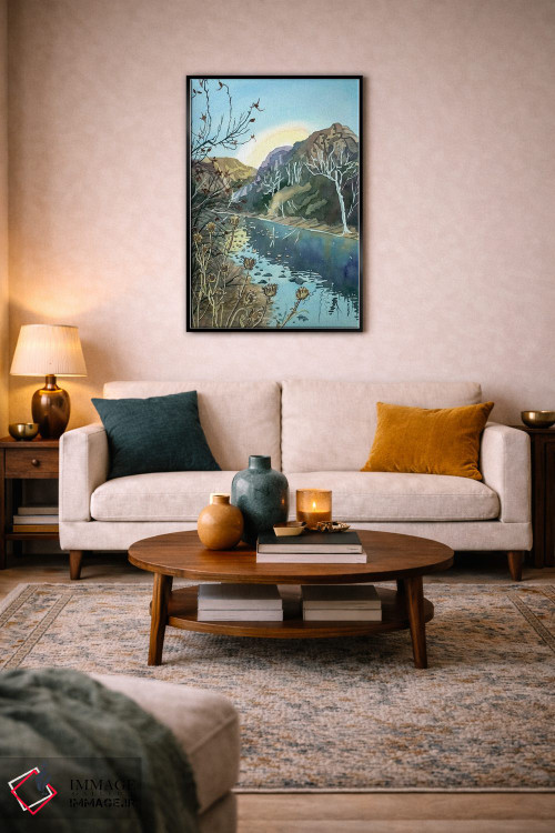 تابلو دکوراتیو عصر زمستانی در دره مالیبو اثر لویزا میلیسنت - D3B