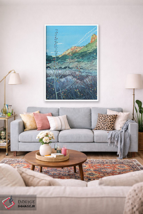 تابلو دکوراتیو علف های نجواگر کنار نهر مالیبو اثر لویزا میلیسنت - D1W