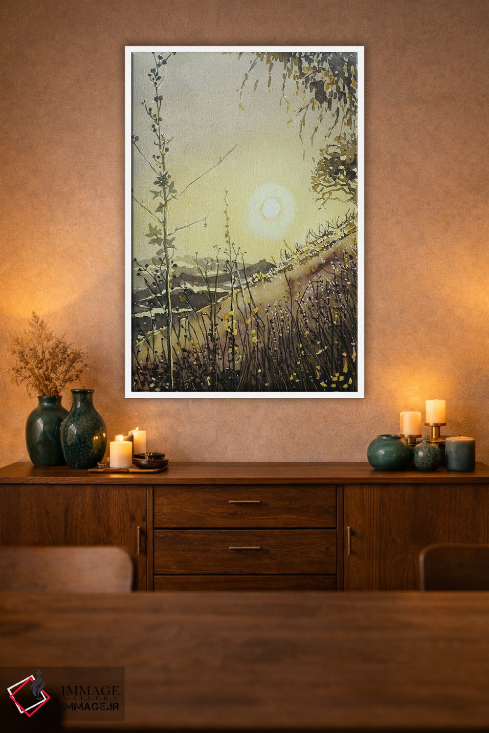 تابلو دکوراتیو درخشش عصرگاهی نهر مالیبو اثر لویزا میلیسنت - D1W