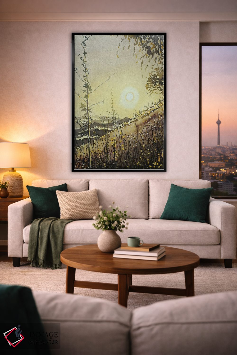 تابلو دکوراتیو درخشش عصرگاهی نهر مالیبو اثر لویزا میلیسنت - D2B