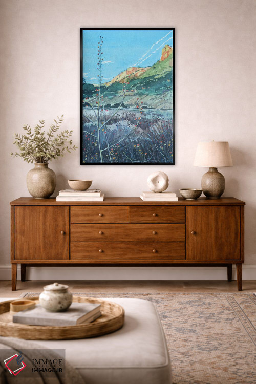 تابلو دکوراتیو علف های نجواگر کنار نهر مالیبو اثر لویزا میلیسنت - D4B