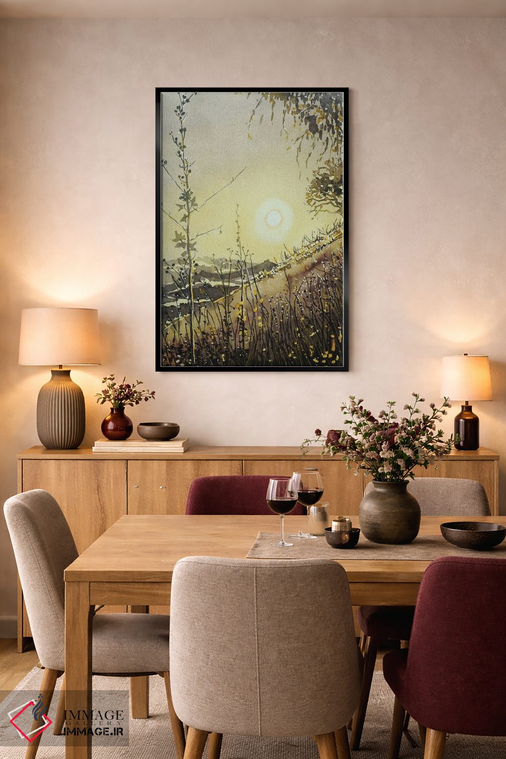 تابلو دکوراتیو درخشش عصرگاهی نهر مالیبو اثر لویزا میلیسنت - D4B