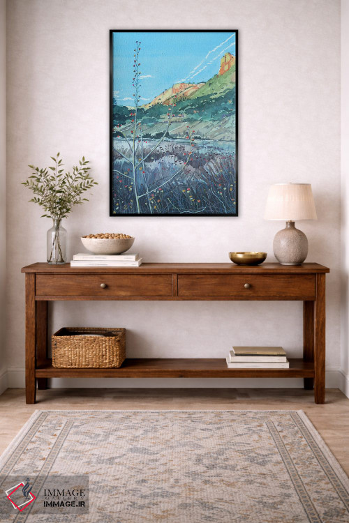 تابلو دکوراتیو علف های نجواگر کنار نهر مالیبو اثر لویزا میلیسنت - D5B