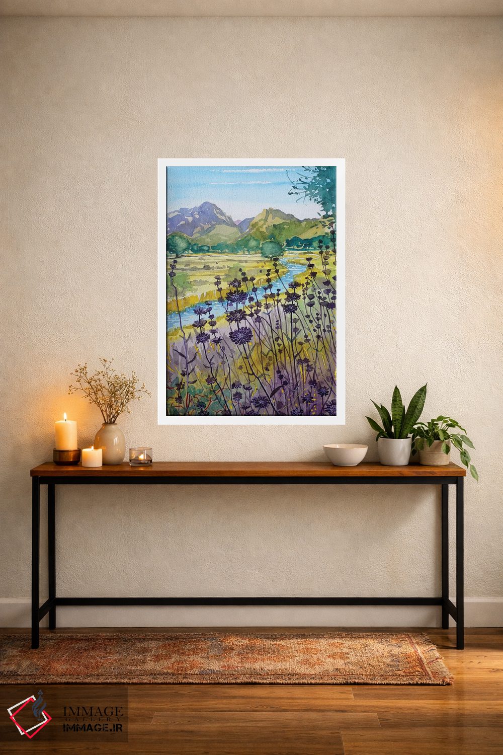 تابلو دکوراتیو عصر گرم نهر مالیبو اثر لویزا میلیسنت - D3W