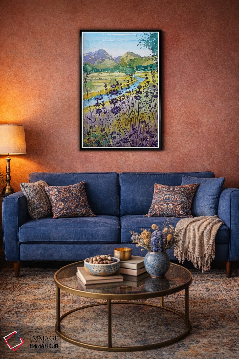 تابلو دکوراتیو عصر گرم نهر مالیبو اثر لویزا میلیسنت - D4B