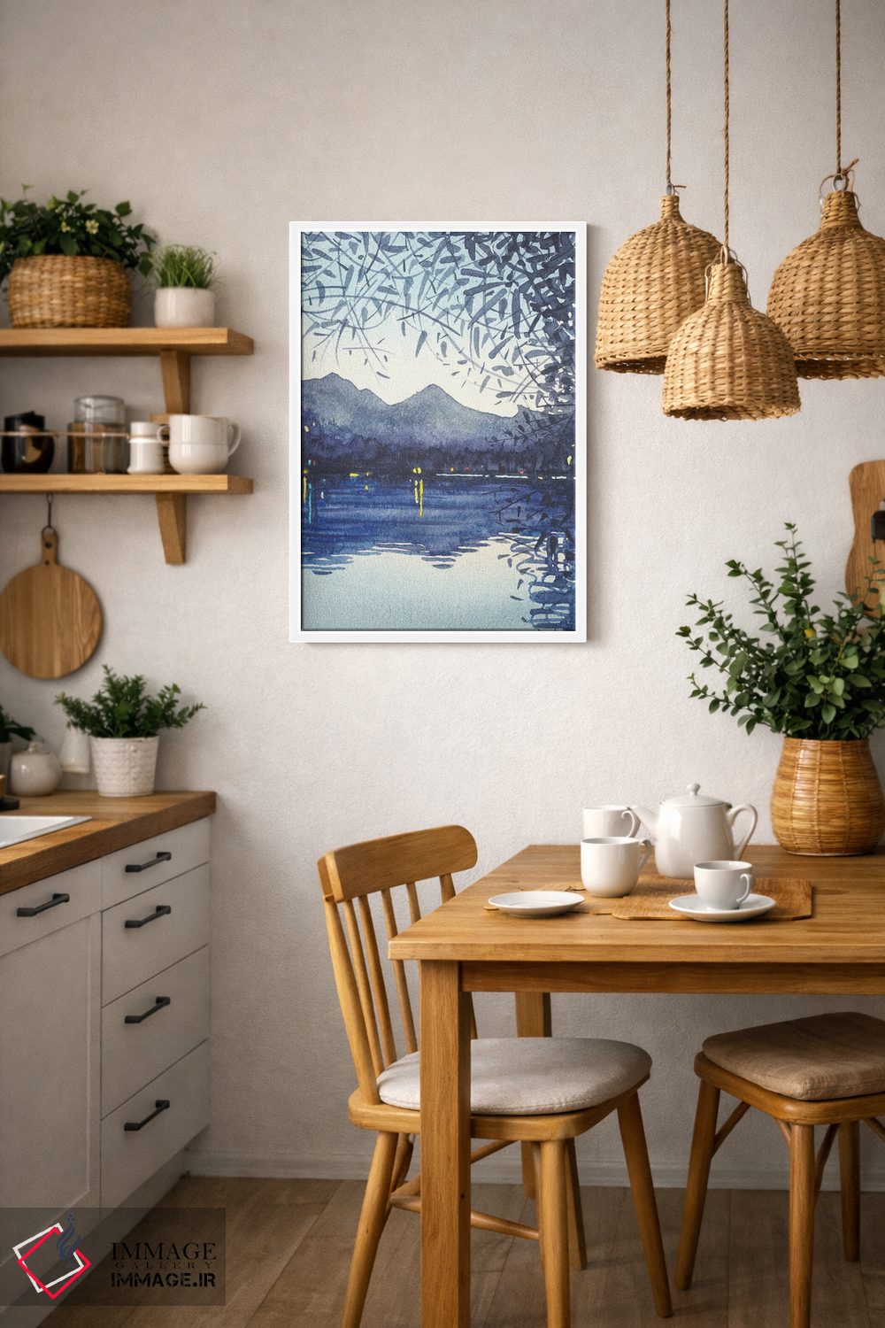 تابلو دکوراتیو غروب زمستانی بر دریاچه اثر لویزا میلیسنت - D2W