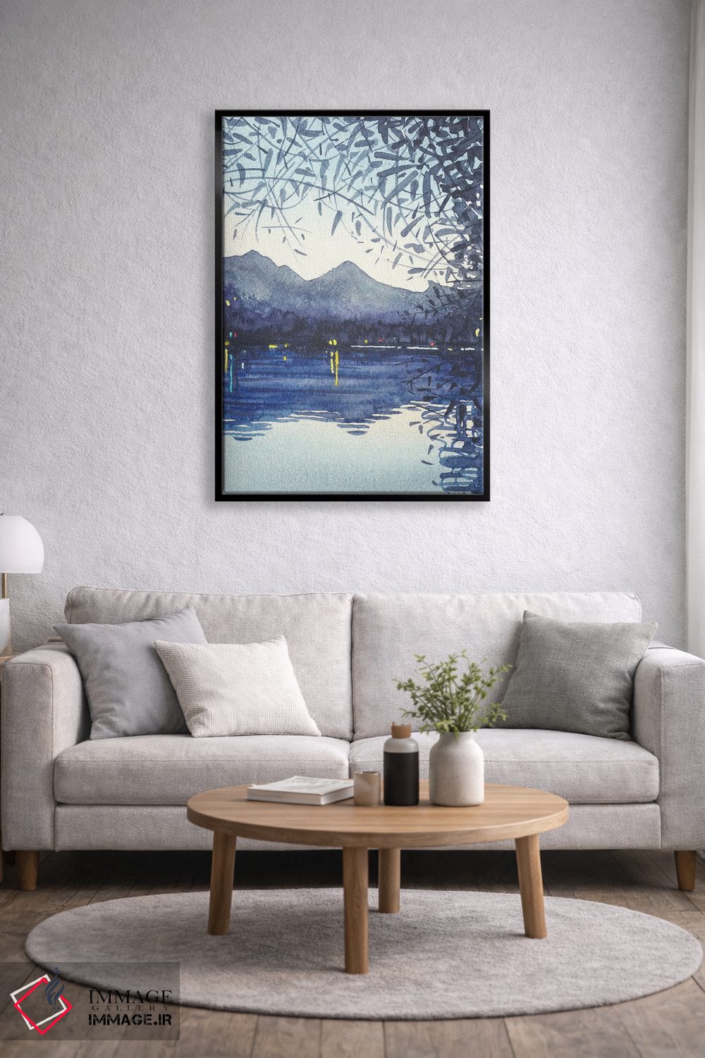 تابلو دکوراتیو غروب زمستانی بر دریاچه اثر لویزا میلیسنت - D4B