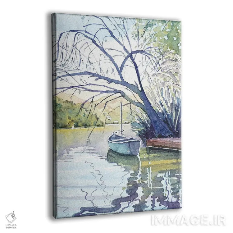 تابلو دکوراتیو قایق تنها اثر لویزا میلیسنت - نمای پرسپکتیو محصول