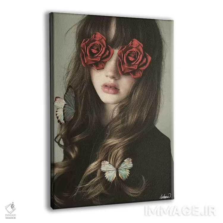 تابلو دکوراتیو دختر با چشمان گلی اثر لاستاناو - نمای پرسپکتیو محصول