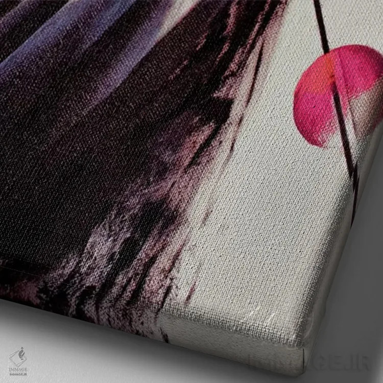 تابلو دکوراتیو نقاشی قدرت عقاب با رنگ روغن اثر Lostanaw - نمای نزدیک بافت بوم