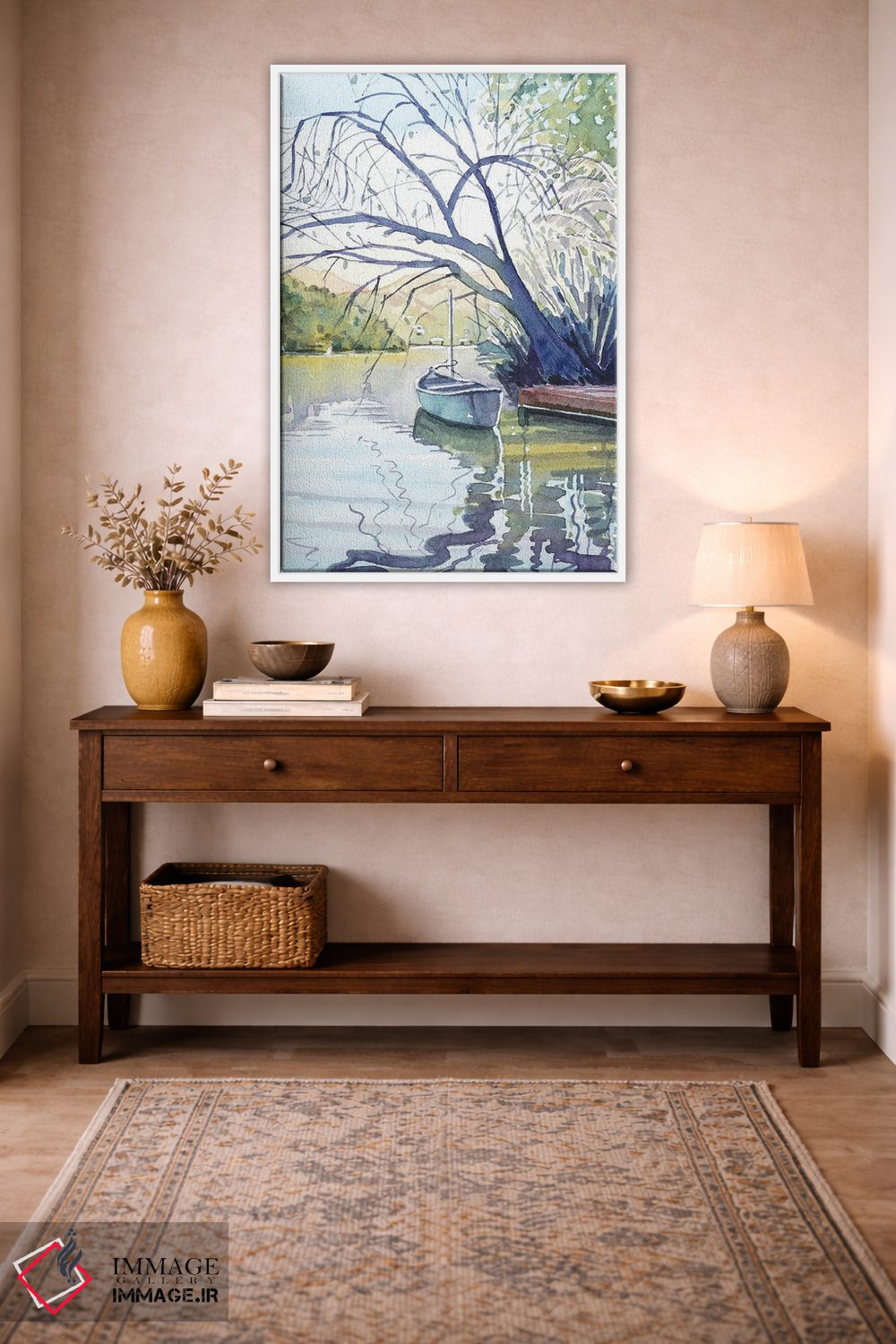 تابلو دکوراتیو قایق تنها اثر لویزا میلیسنت - D4W