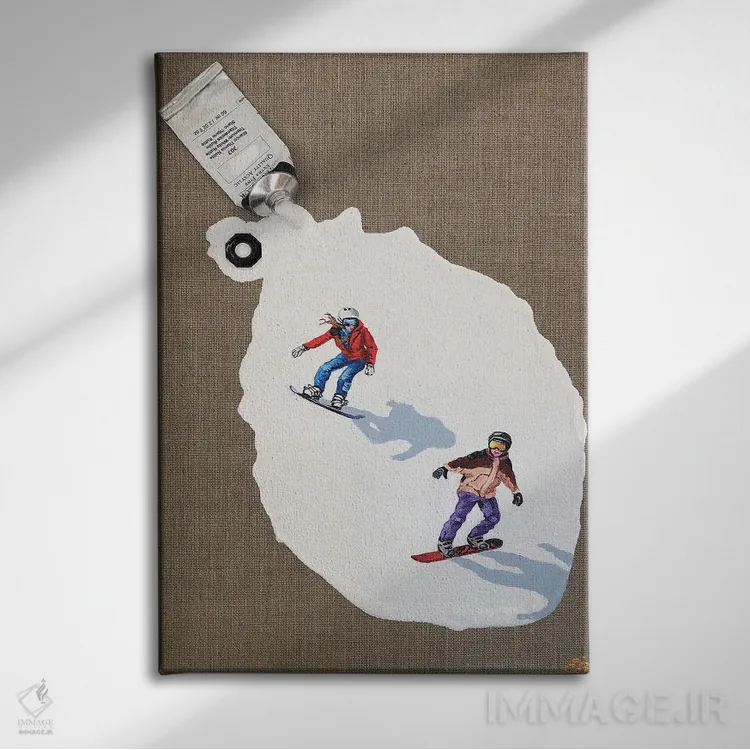 تابلو دکوراتیو مسیر V اثر لنا اسمیرنوا - نمای روبهرو روی دیوار