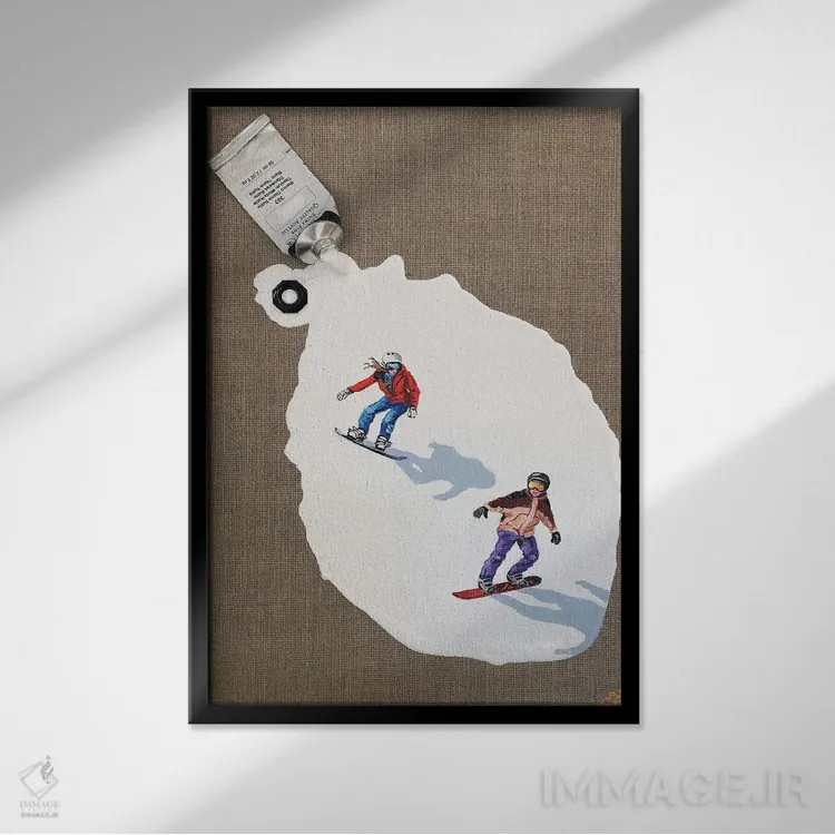 تابلو دکوراتیو مسیر V اثر لنا اسمیرنوا - نمای قابدار مشکی