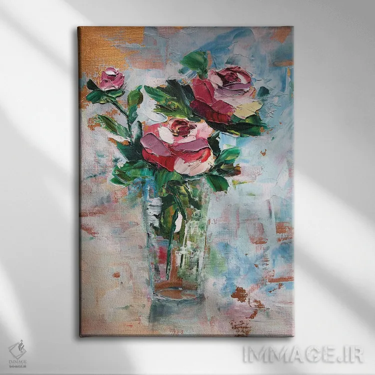 تابلو دکوراتیو تابستان یعنی گل صدتومانی اثر لنا اسمیرنوا - نمای روبهرو روی دیوار