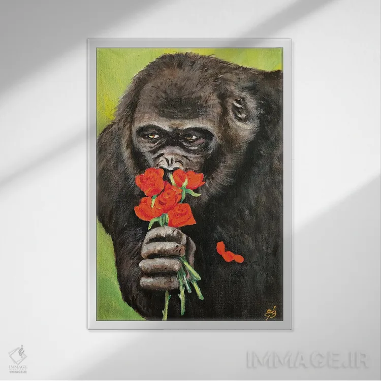 تابلو دکوراتیو من هم دوستت دارم اثر لنا اسمیرنوا - نمای قابدار سفید