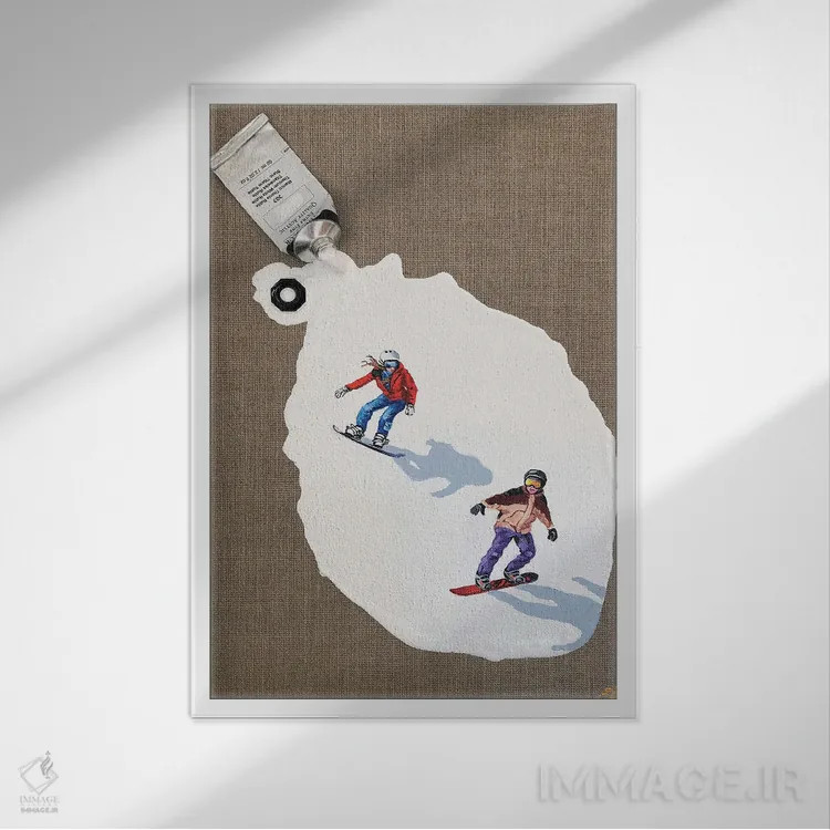 تابلو دکوراتیو مسیر V اثر لنا اسمیرنوا - نمای قابدار سفید