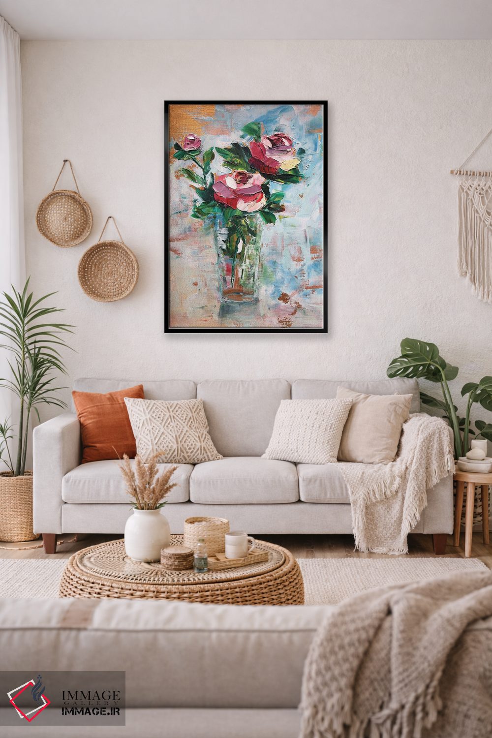 تابلو دکوراتیو تابستان یعنی گل صدتومانی اثر لنا اسمیرنوا - D2B